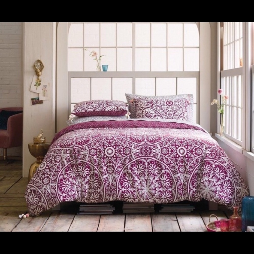 Opal house medallion duvet cover set full/queen
